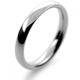 Court Medium - 2.5mm (TCSM2.5P) Platinum Wedding Ring 